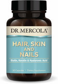 Dr. Mercola Hair, Skin and Nails - Biotina, Queratina y Ácido Hialurónico - 30 Cápsulas
