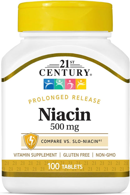 21st Century Niacina 500 mg Comprimidos de – Contribuye al metabolismo energético normal. – Image 1