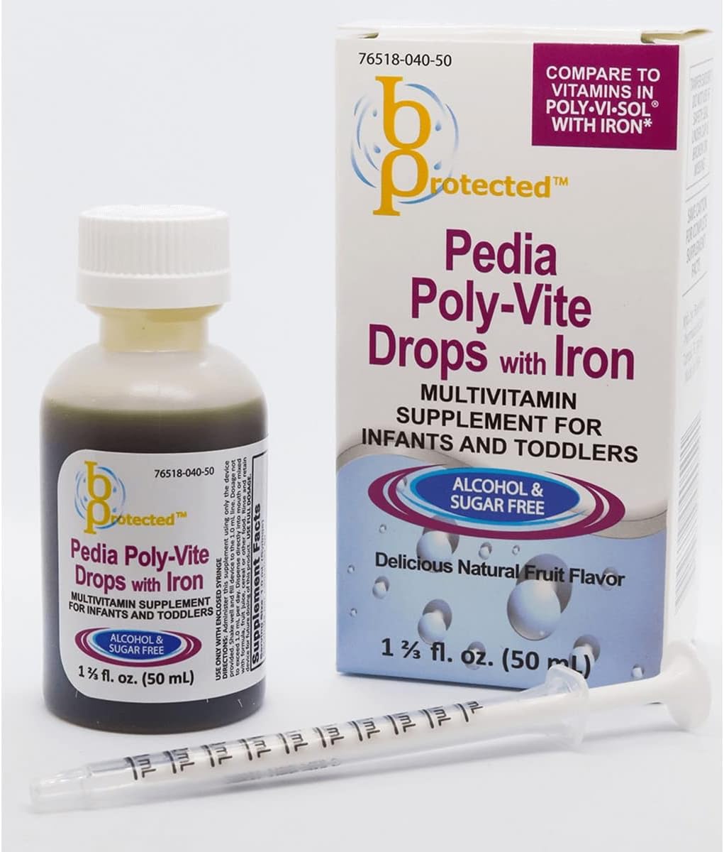 Pedia Poly-Vite Drops con Hierro - Gotas Multivitamínicas para Niños (50 ml)