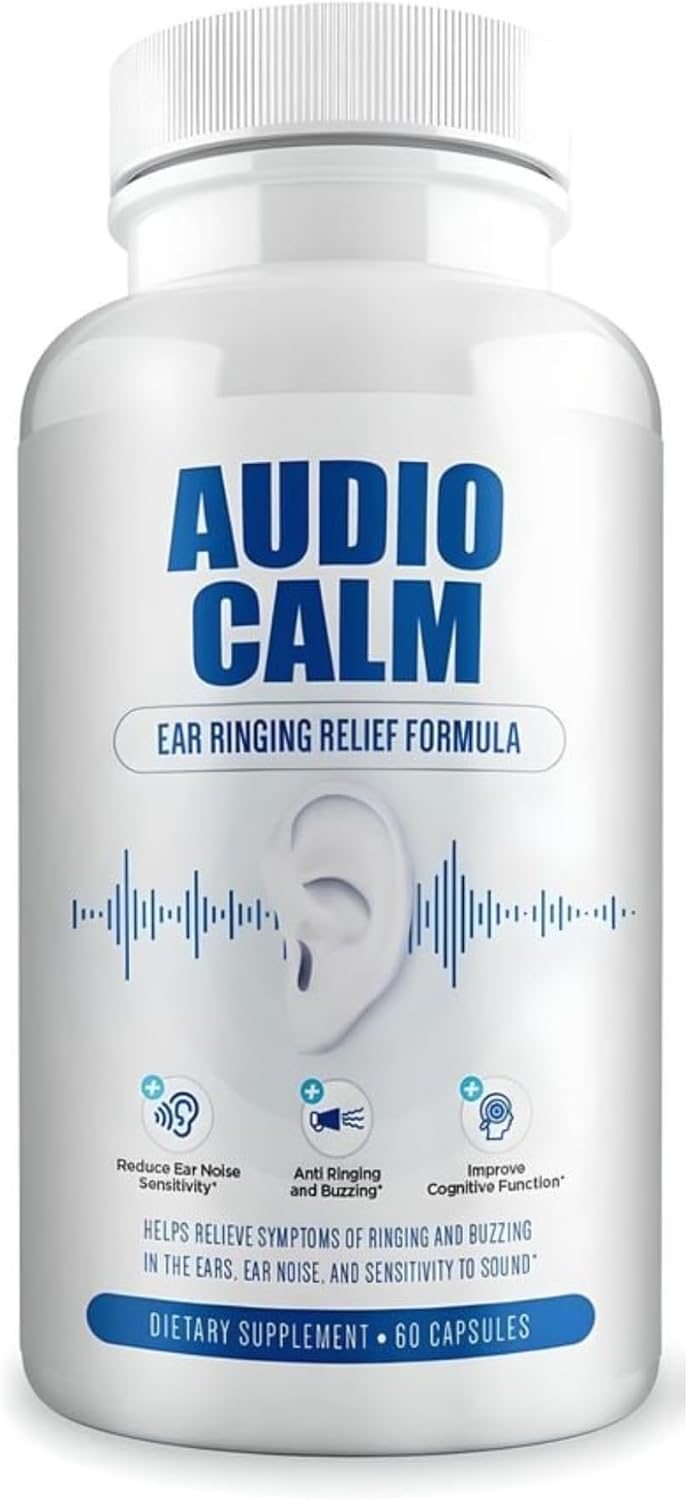 Audio Calm - Alivio para el Zumbido de Oídos - Suplemento para la Salud Auditiva - 60 Cápsulas