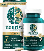 NEURIVA Ultra Decaf Suplemento Nootrópico para Memoria, Concentración y Enfoque, 60 Cápsulas (2 Paquetes)