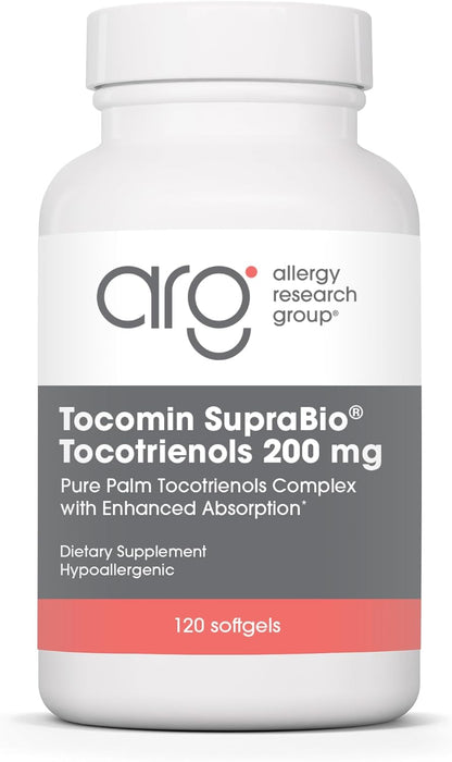 Allergy Research Group - Tocomin SupraBio Tocotrienoles 200 mg - Vitamina E de Aceite de Palma - 120 Cápsulas Blandas – Image 1