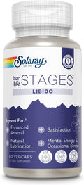 SOLARAY Libido her Life Stages - Apoyo a la Lubricación Natural y Aumento del Deseo Femenino - Cápsulas de Shatavari, Fenugreco, Ashwagandha Orgánica - Sin Hormonas - 60 Cápsulas Vegetales