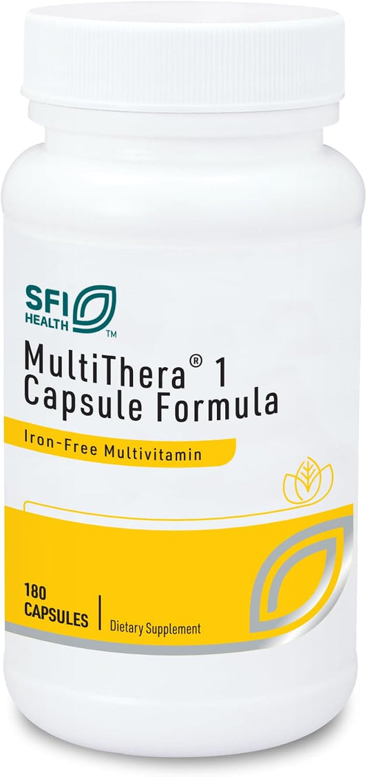 Klaire Labs MultiThera 1 - Multivitamin and Multimineral without Iron, 180 Capsules