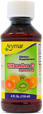 Arymar Vitamina C Líquida para Adultos, Sabor Naranja, 118 ml
