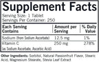 Kirkman Labs Vitamina C 250 mg Chewable Tablets with Stevia - 250 count