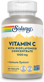 SOLARAY Vitamina C 1000 mg con Concentrado de Bioflavonoides - Cápsulas con Escaramujo y Acerola