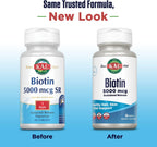 KAL Biotin 5000 TR – 5000 mcg, 60 Comprimidos de Liberación Prolongada