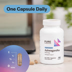 PureFormulas Ashwagandha 500 mg, 120 Cápsulas - Suplemento Adaptógeno