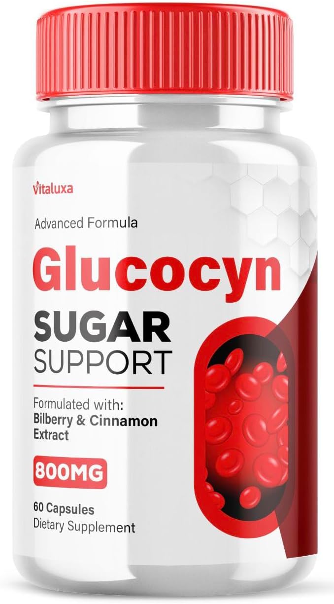 Glucocyn Support Cápsulas - Fórmula de Salud de Glucógeno, Máxima Potencia 800 mg con Vitaminas y Minerales Naturales (60 Cápsulas)