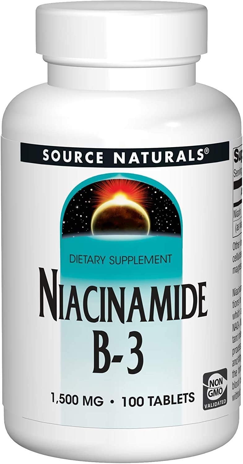Source Naturals Niacinamida 1500 mg, 100 comprimidos (Paquete de 2)
