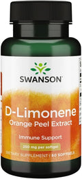 Swanson D-Limoneno - Suplemento de Extracto de Corteza de Naranja, 250 mg, 60 Cápsulas