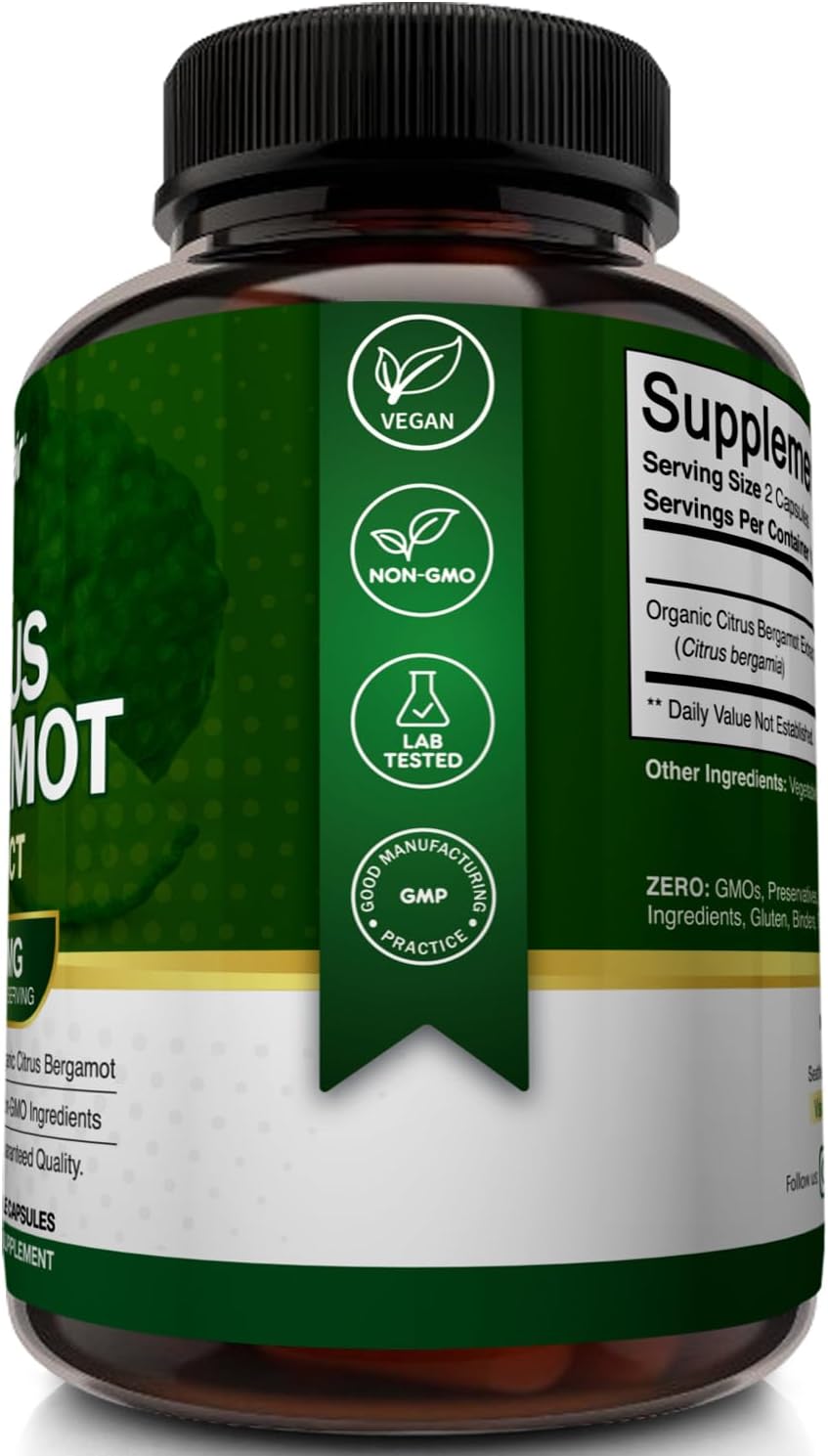 NutriFlair Bergamota Orgánica 1400mg (25:1) - 120 Cápsulas
