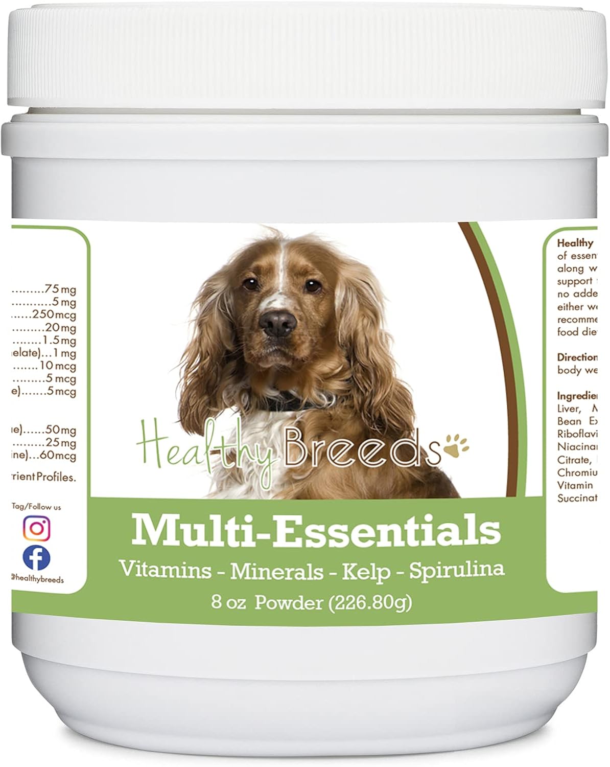Healthy Breeds Multi-Essentials en Polvo para Perros - Suplemento de Vitaminas, Minerales y Antioxidantes - 227 g