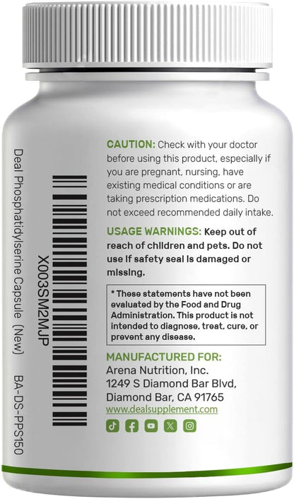 Fosfatidilserina 400mg, 240 Cápsulas – Lecitina de Girasol Sin Soja – Image 8