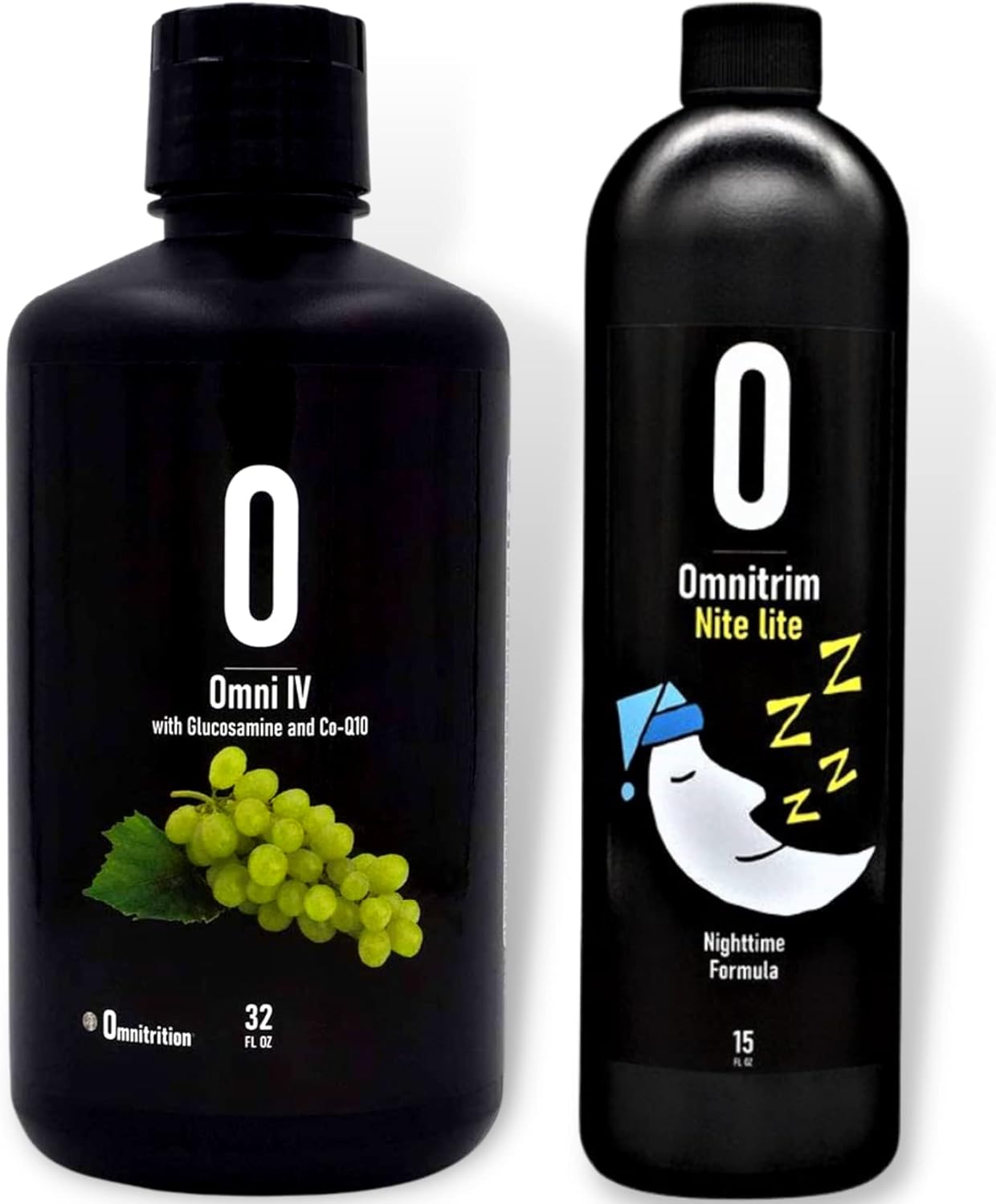 Omnitrition Pack AM y PM: Omni IV Líquido Multivitamínico con Glucosamina y OmniTrim Nite Lite