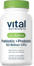 Hyperbiotics Vital Nutrients Prebiótico y Probiótico para Mujeres y Hombres | 60 mil millones UFC | Salud Digestiva | 60 Cápsulas Veganas