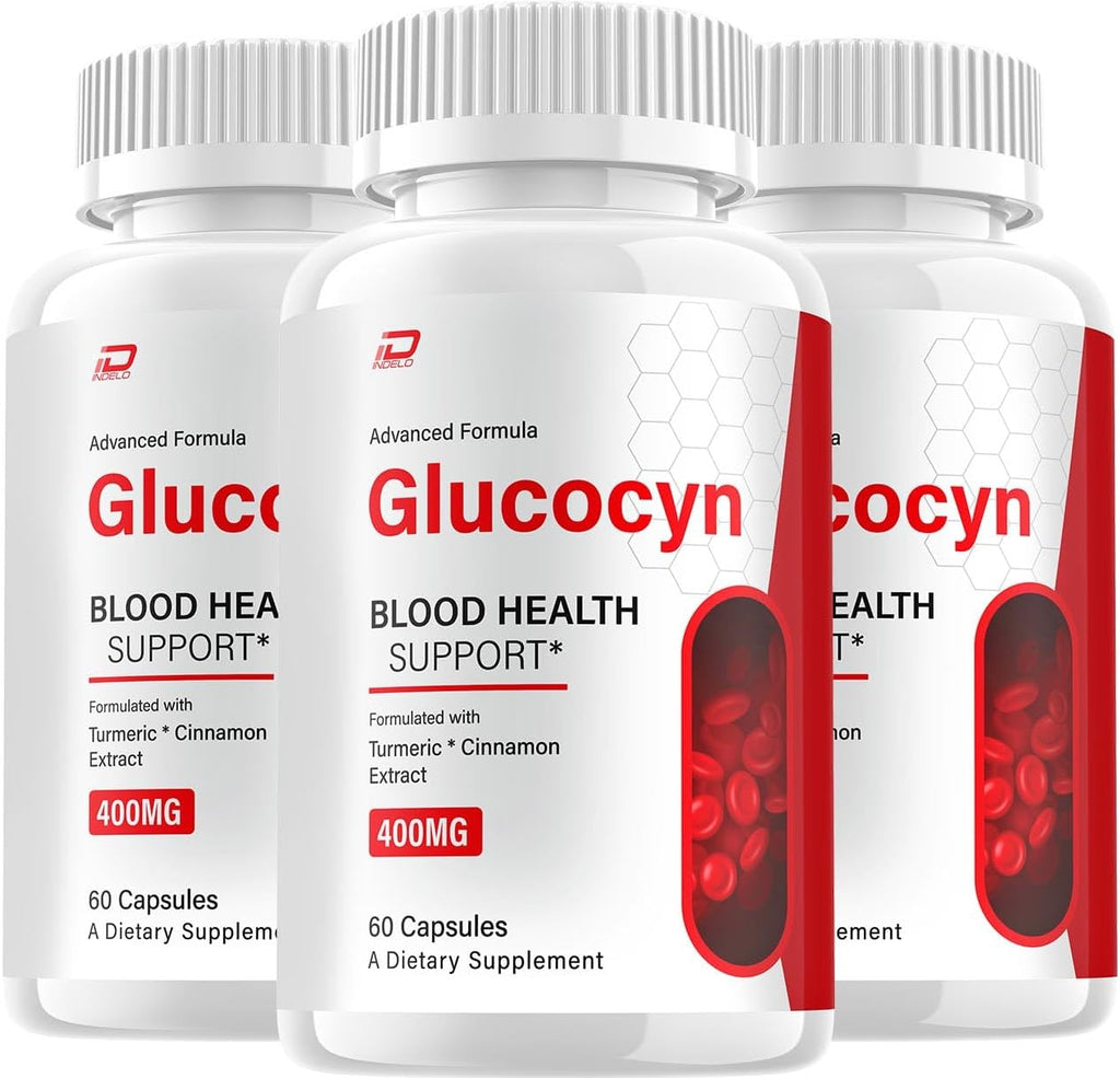 Indelo Glucocyn Cápsulas – Suplemento Avanzado de Fórmula Natural, 180 Cápsulas (3 Paquetes)