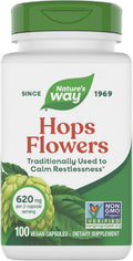 Nature's Way Flores de Lúpulo - 100 Cápsulas - Complemento Alimenticio
