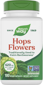 Nature's Way Flores de Lúpulo - 100 Cápsulas - Complemento Alimenticio