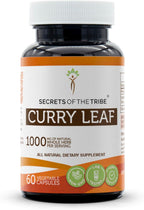 Secrets of the Tribe Hoja de Curry 1000 mg - 60 Cápsulas (Murraya koenigii)