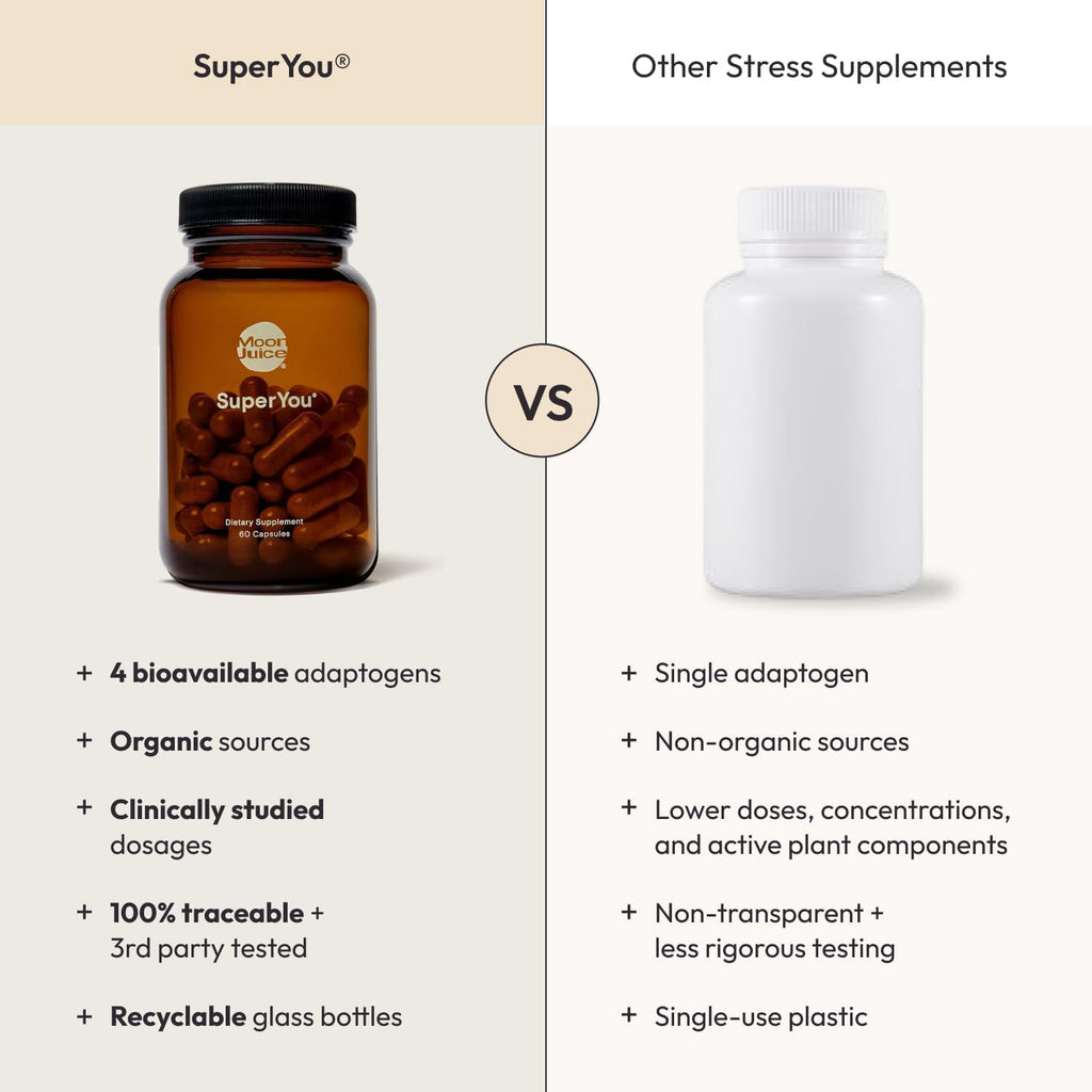 Moon Juice SuperYou - Complemento con Ashwagandha, Rhodiola, Shatavari y Amla