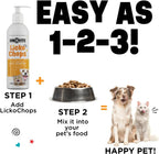 Dinovite Lickochops Suplemento para Perros y Gatos con Ácidos Grasos Omega-3 y 6, Probióticos y Vitamina E, 473 ml con Dosificador