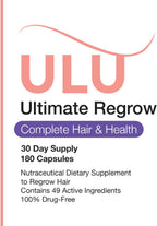 ULULIFE Ultimate Regrow Multivitamin: Healthy Hair, Skin, and Nails - 180 Capsules