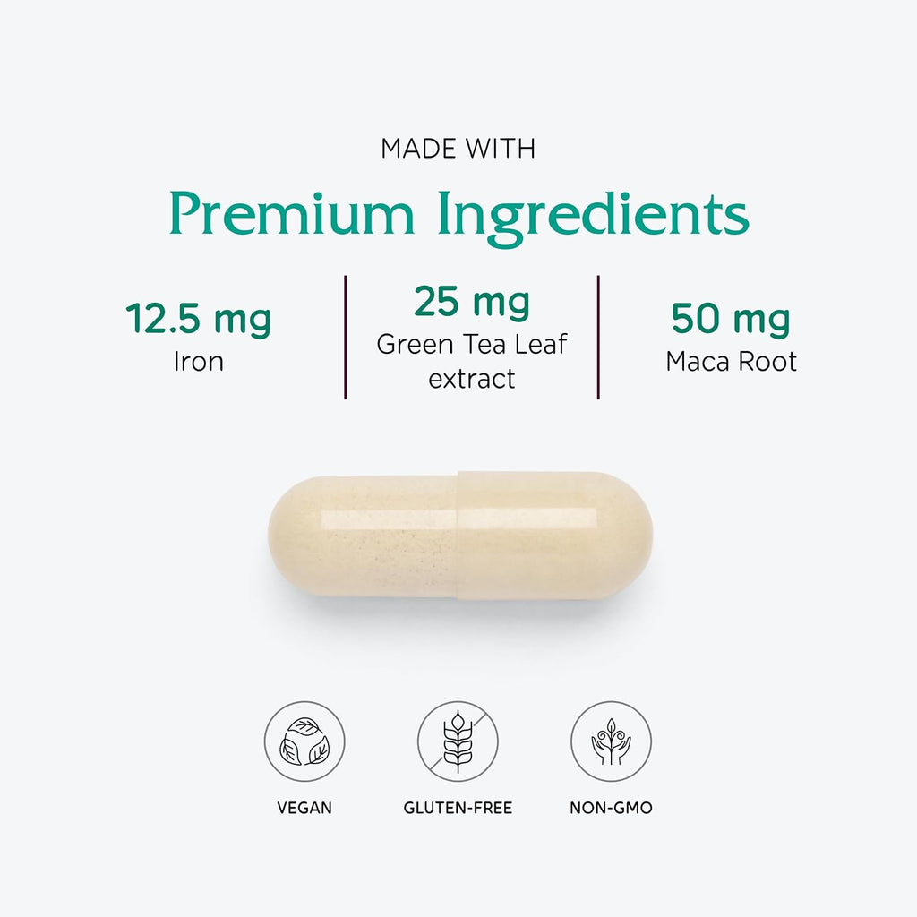 Vitanica FemTeen Symmetry - Multivitamínico Mineral con Té Verde para Adolescentes - Apoyo Antioxidante, Inmune y Reproductivo con Luteína y Licopeno - Vegano - 120 Cápsulas
