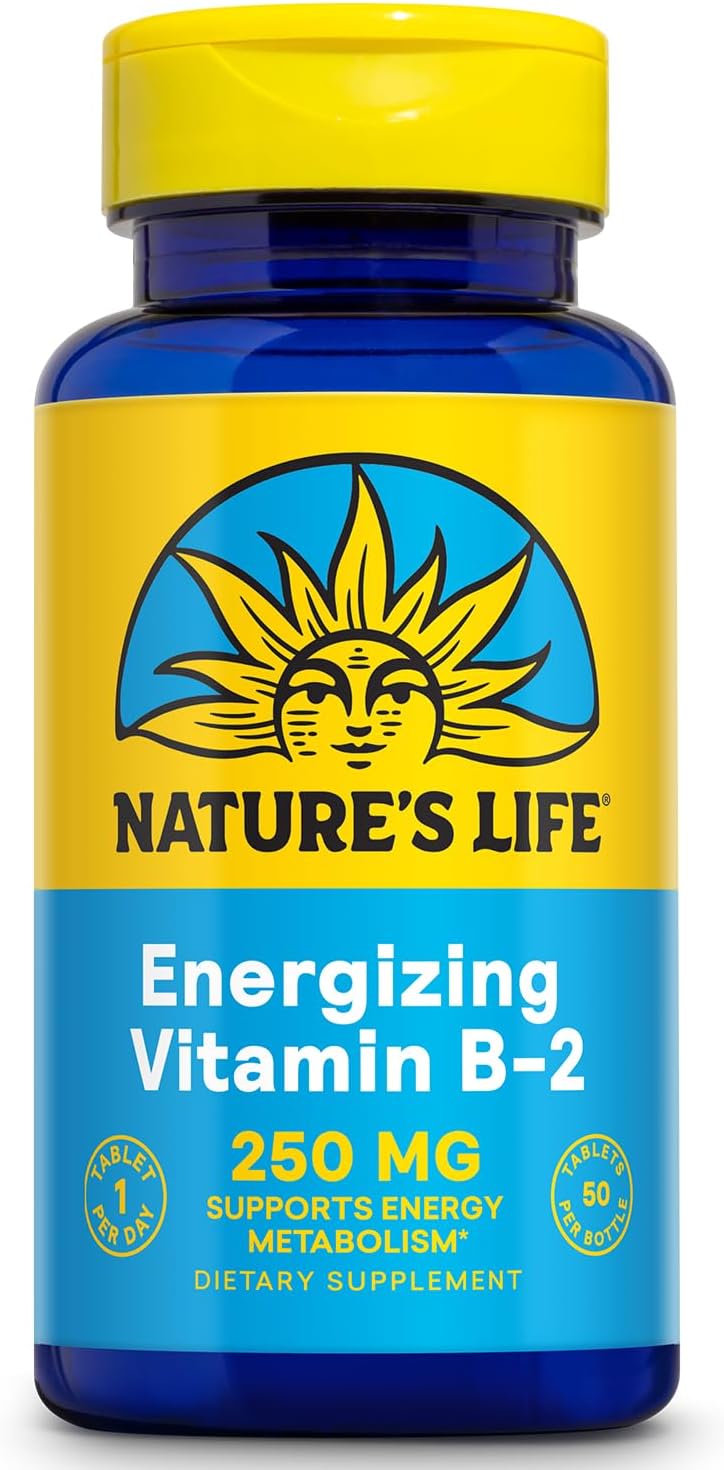 Nature's Life Vitamina B-2 250 mg con Calcio - 50 Tabletas