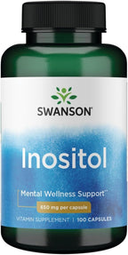Swanson Inositol 650 mg, 100 Cápsulas