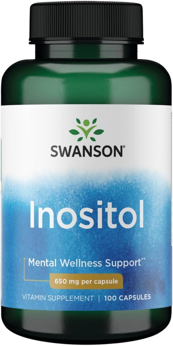 Swanson Inositol 650 mg, 100 Cápsulas