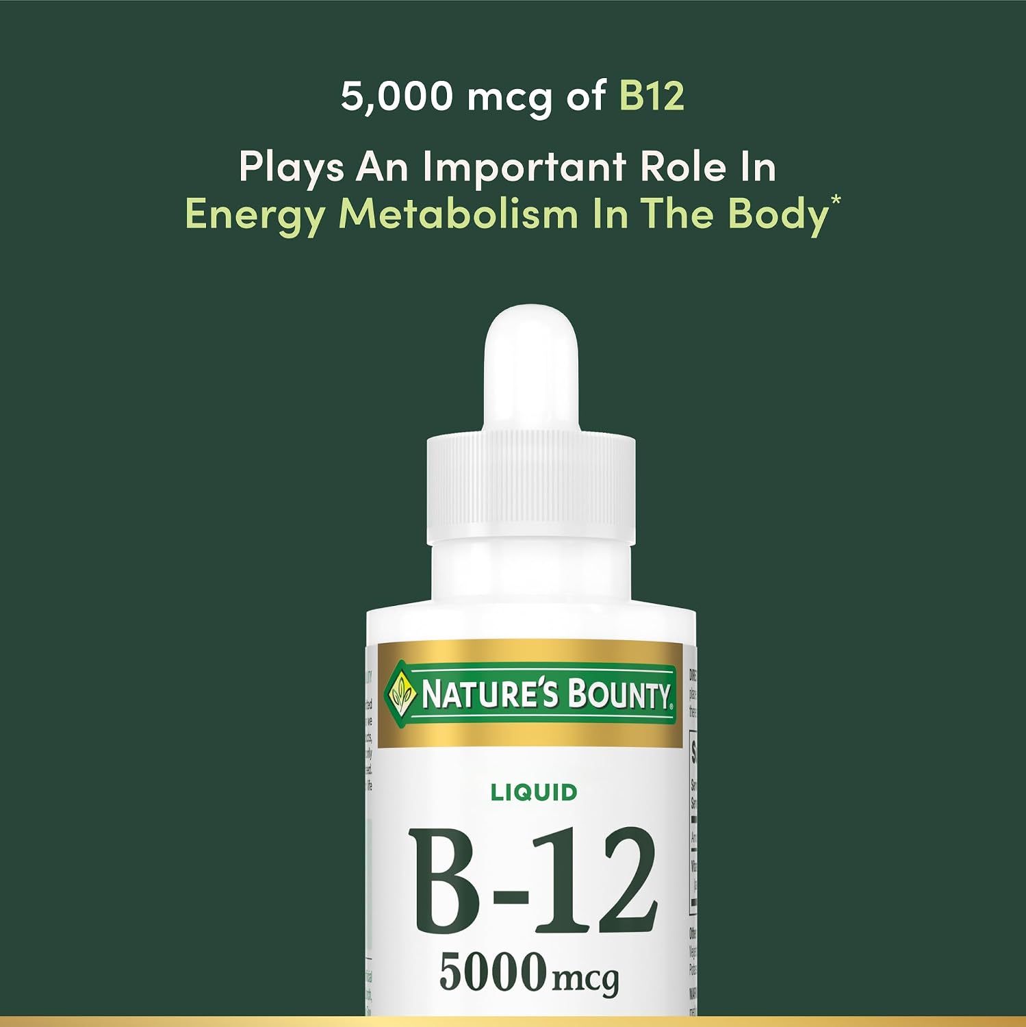 Nature's Bounty Vitamina B12 5000 mcg Líquido Sublingual, 59 ml