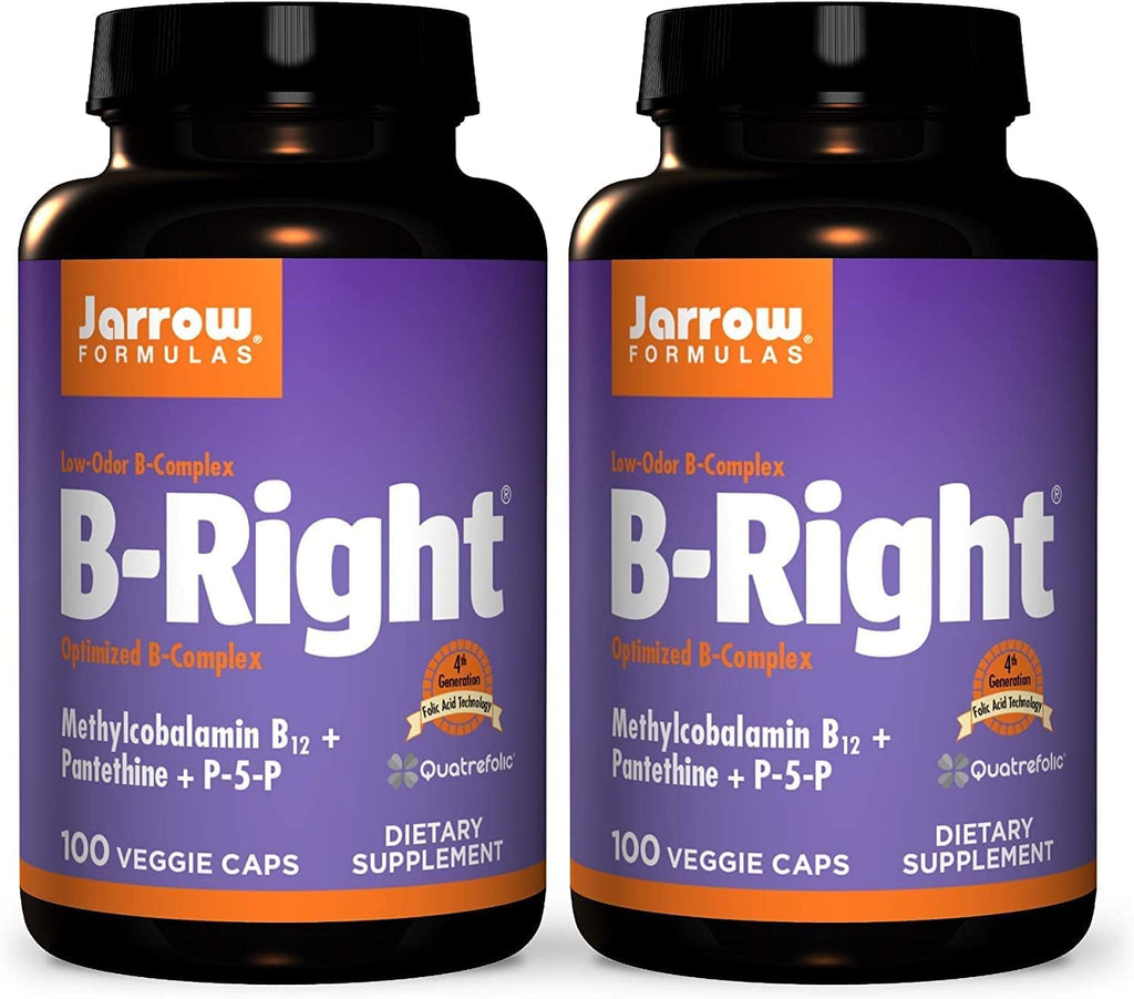 Jarrow Formulas B-Right Complejo B - 100 Cápsulas Vegetales (Pack de 2)