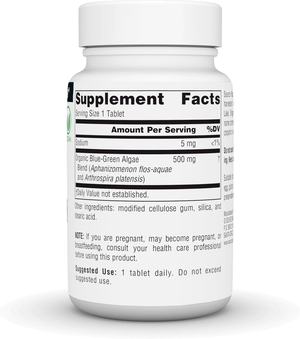 Source Naturals Klamath Lake Blue-Green Algae - 500 mg - 50 Tablets
