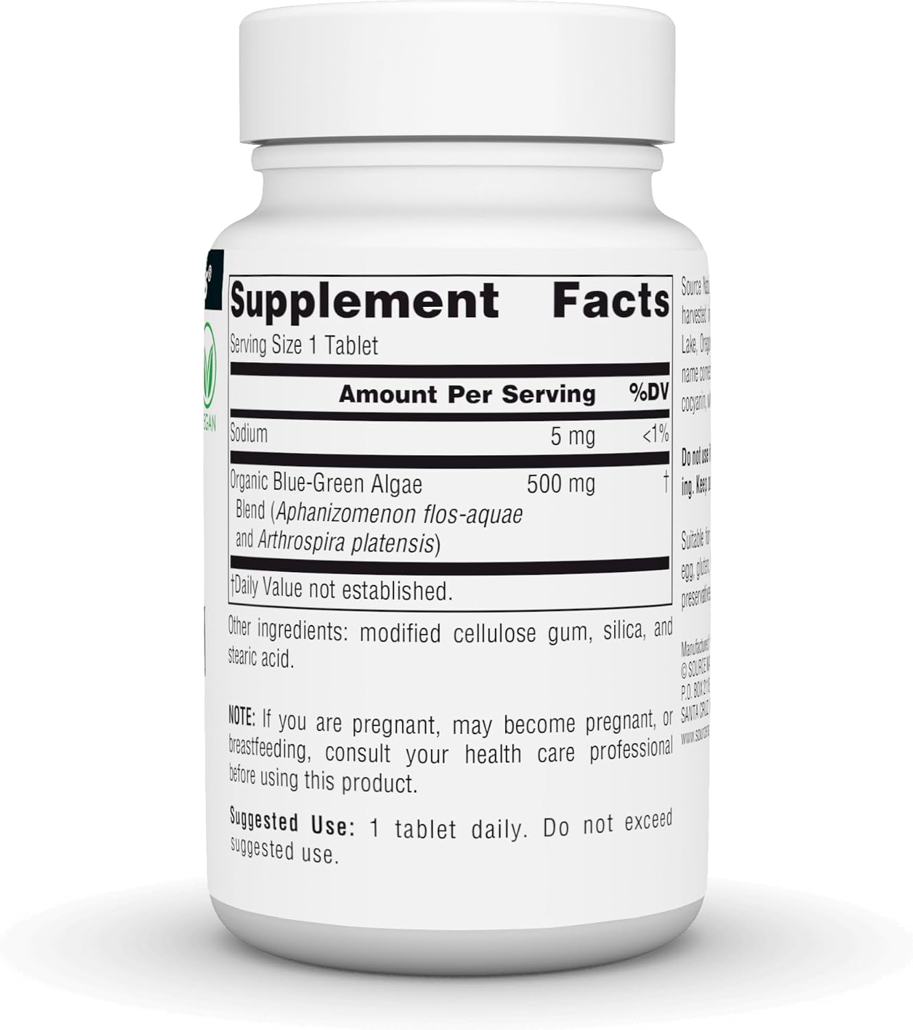 Source Naturals Klamath Lake Blue-Green Algae - 500 mg - 50 Tablets