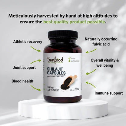 Sunfood Superfoods Cápsulas de Shilajit Natural - Extracto del Himalaya con Ácido Fúlvico, 90 Cápsulas – Image 4