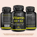 Health Dose Vitamina D3 10.000 UI + K2 (MK7) - 180 Cápsulas Blandas