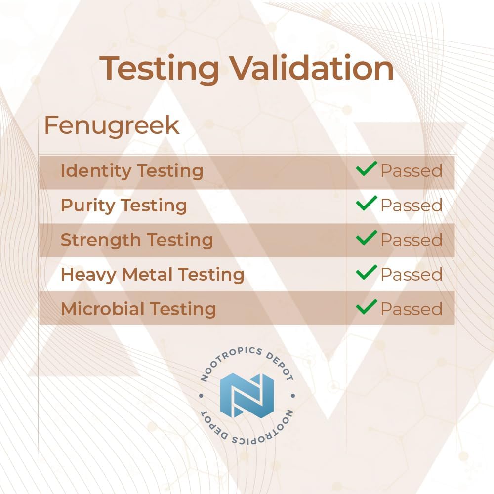 Extracto de Fenogreco de Nootropics Depot | 500 mg | 60 cápsulas | 3% Trigonelina, 1% Protodioscina