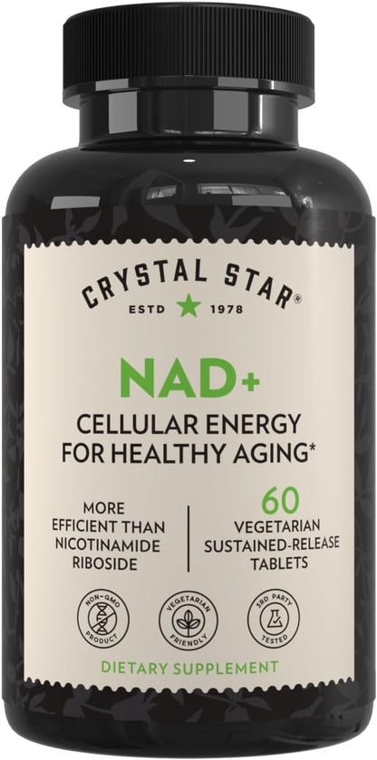 Crystal Star NAD+ (60 Comprimidos) - NAD+ Patentado para Energía Celular y Envejecimiento Saludable – Image 1