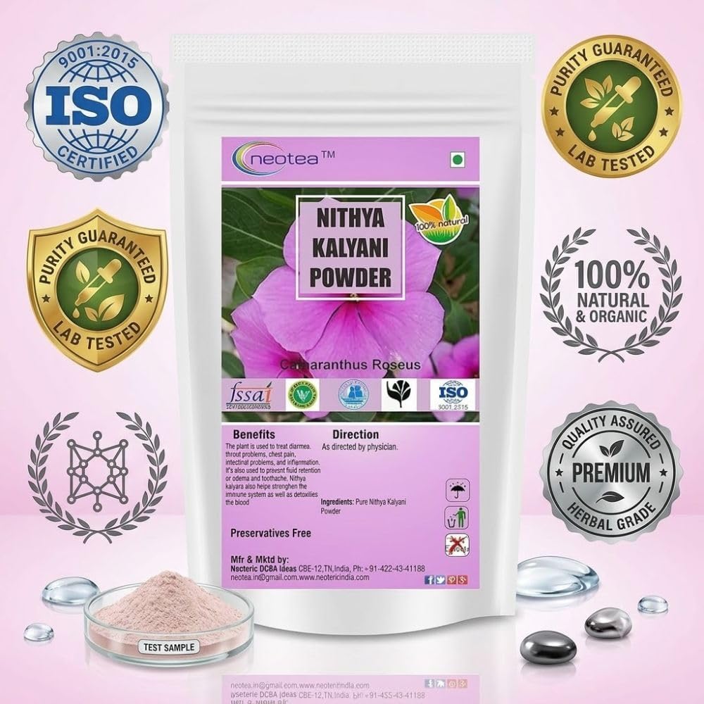 neotea Nithya Kalyani Powder - Polvo de Hojas Herbales Natural, 300g