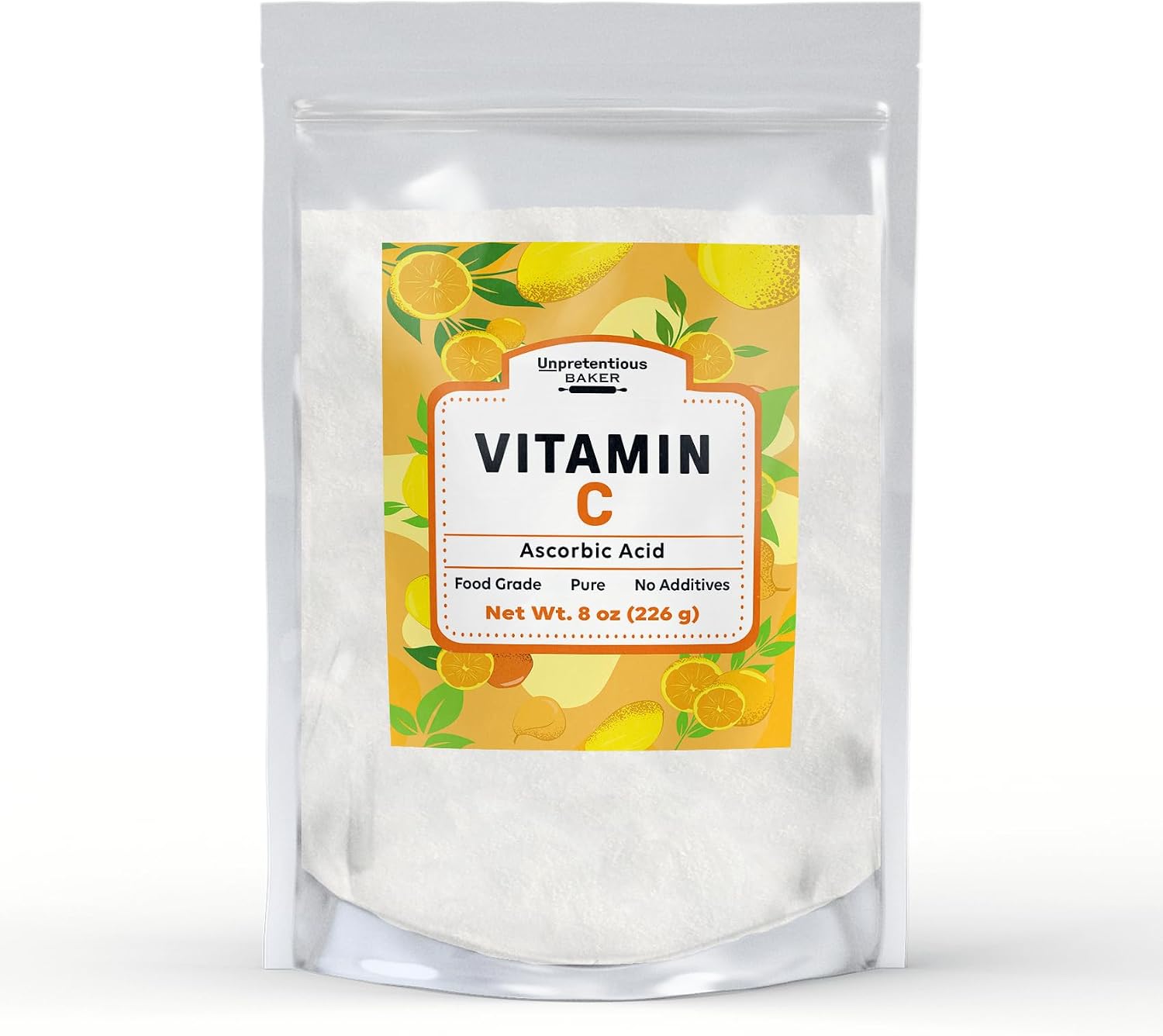 Unpretentious Vitamina C en Polvo Ácido Ascórbico - Bolsa Resellable (227 g)