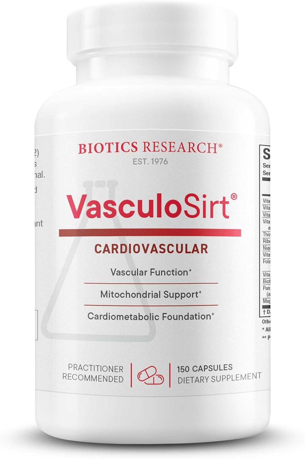Biotics Research VasculoSirt – Apoyo cardiovascular y flujo sanguíneo (300 cápsulas)