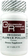 Cardiovascular Research Extracto de Polen de Flores Sueco, Blanco, 60 Comprimidos