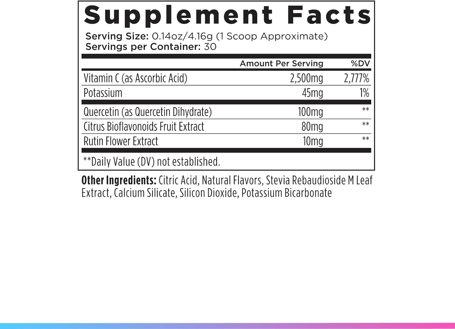 Livingood Daily Vitamina C en Polvo 2600 mg con Quercetina - 30 Dosis, Sabor Naranja