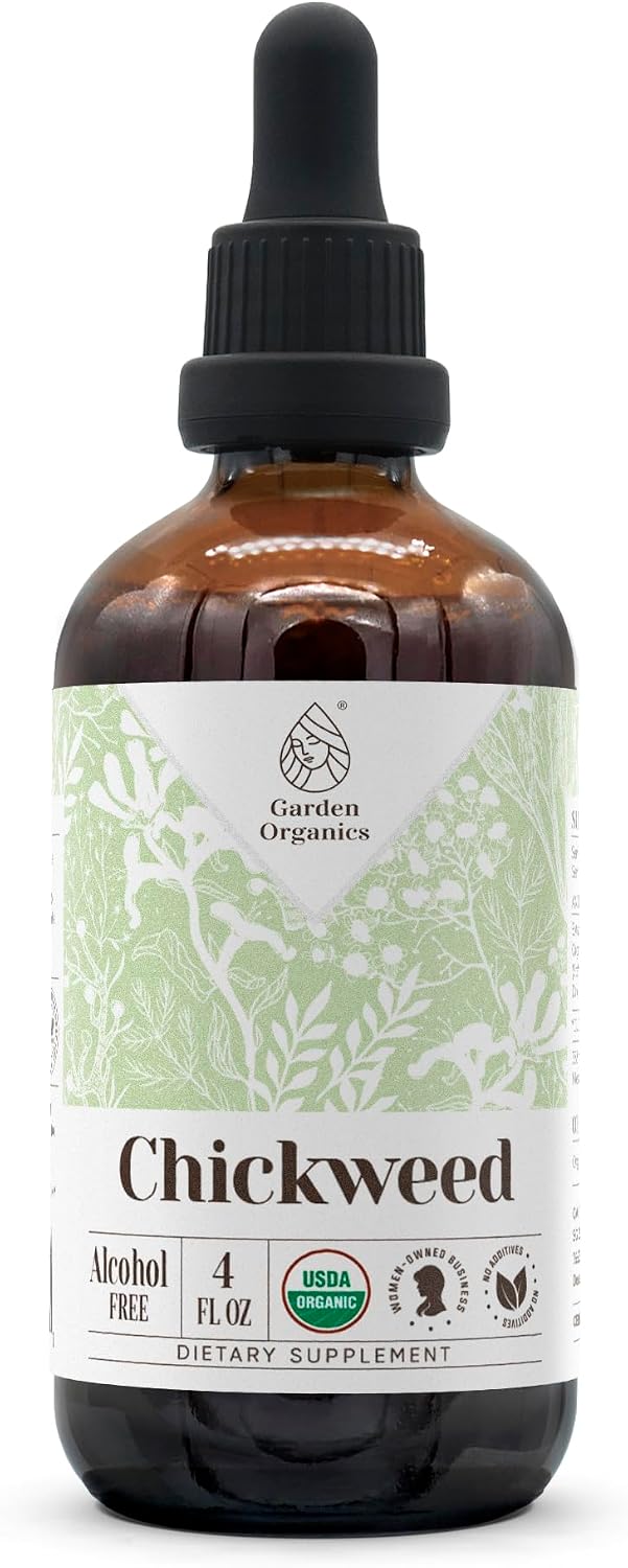 Extracto Orgánico de Chickweed (Stellaria media) Sin Alcohol - 60 ml