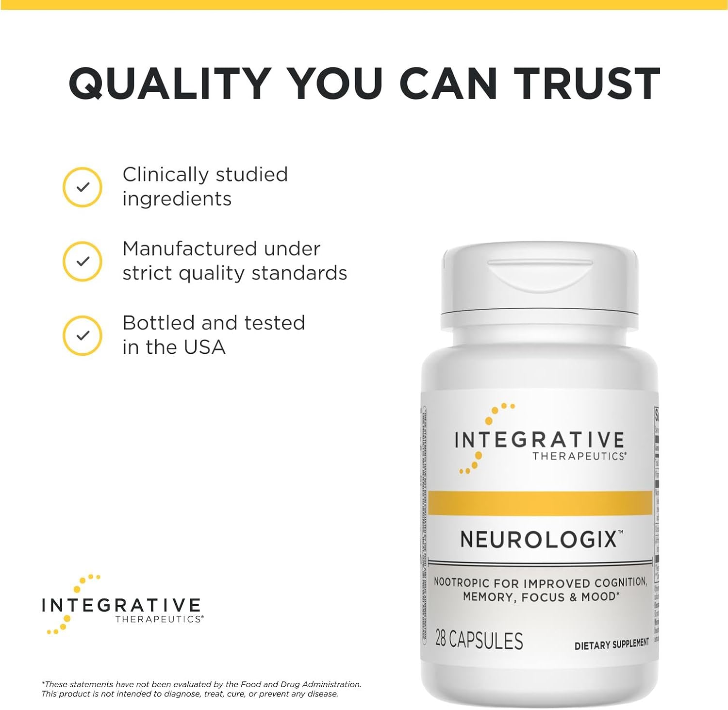 Integrative Therapeutics Neurologix - Nootrópico con Azafrán y CDP-Colina - 28 Cápsulas