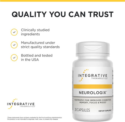Integrative Therapeutics Neurologix - Nootrópico con Azafrán y CDP-Colina - 28 Cápsulas – Image 7