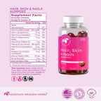 Mountain Meadow Herbs Gominolas para Cabello, Uñas y Piel con Biotina (60 unidades)