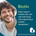 BESTVITE Biotina 5000mcg (240 Cápsulas Vegetales) - Sin Estearatos - Vegano - Sin Gluten - Cabello, Piel y Uñas
